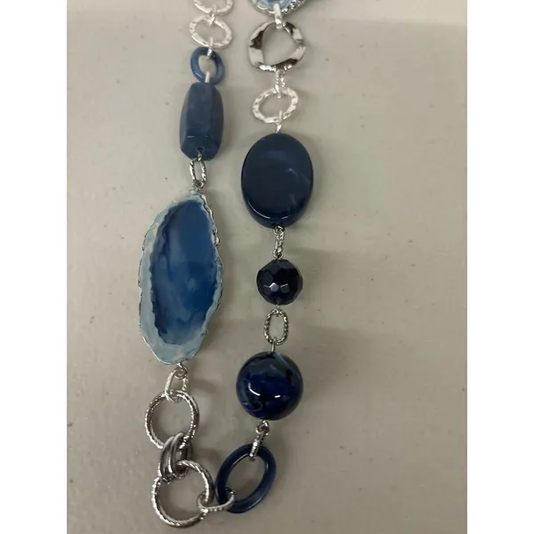 New Nwt Chico's Long jewel stone necklace statement beaded rock unique - Image 2