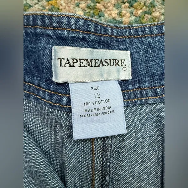 Vintage Y2K Tapemeasure denim jean skort, size 12 - Image 6
