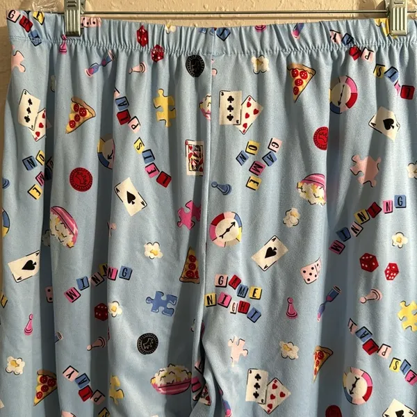 Womens Light Blue Game Night Joggers With Pockets - Image 7