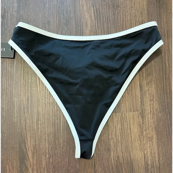 Lioness Swim Amour Top Soulmate Bottom Bikini Set‎ Onyx Black White L/M NWT - Image 6