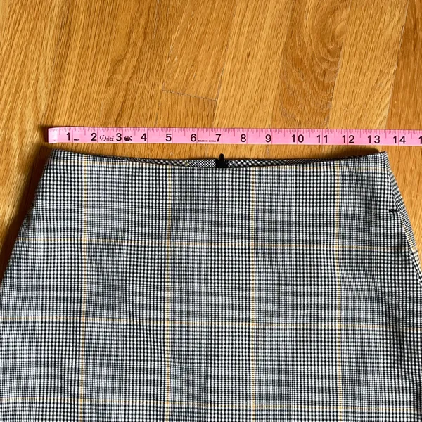 Wilfred Aritzia Plaid Mini Skirt Women’s Size 4 Gray Black Lined Career - Image 7
