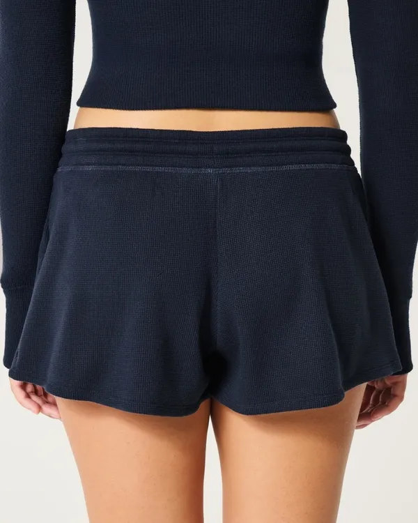 Gilly Hicks Navy Waffle Flutter Shorts - Image 3
