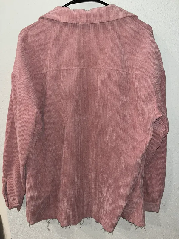 SheIn Pink Corduroy Shacket - Image 3