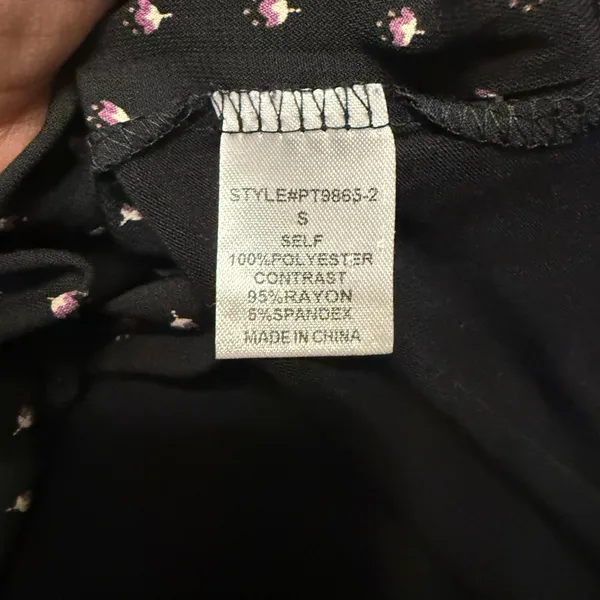 Papermoon Black Sleeveless Blouse with Pink Dot Print - Image 4