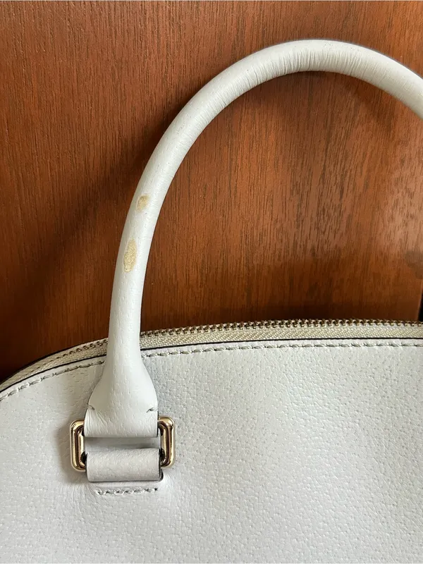 Kate Spade Grove Street Carli Gray Dome Leather Satchel with Crossbody Strap - Image 13