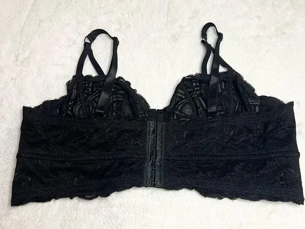 Torrid Curve Black Lace Underwire Longline Bralette Size 2X - Image 7