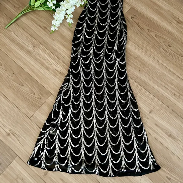 Boutique Mesh & Sequin Mermaid Dress - Image 4