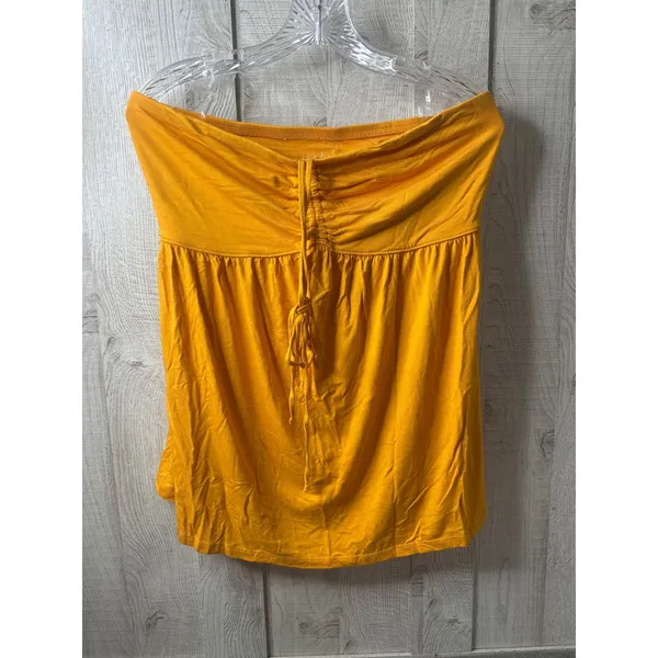 Isabel by Ingrid & Isabel Maternity Tube Top Mustard Yellow Strapless Cinched M - Image 2