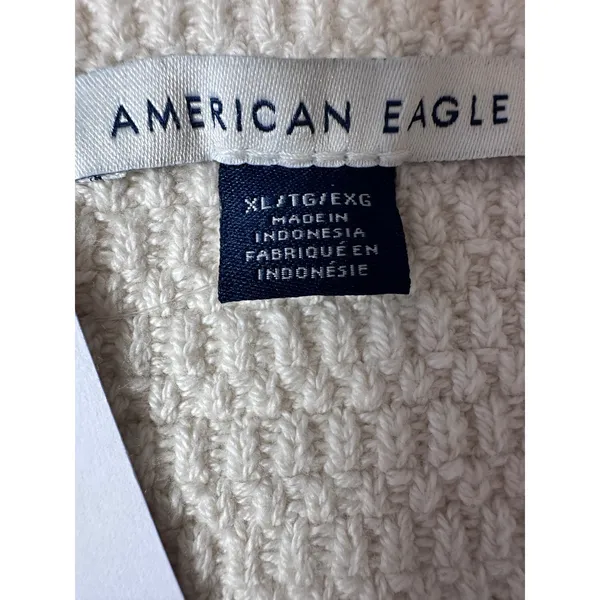 American Eagle Women XL Cream Crochet Strapless Tube Top Pointelle Cutout NEW - Image 5
