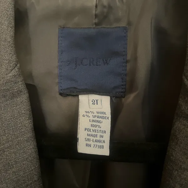 J Crew 96% Wool Woman's‎ Blazer Size 2T - Image 4