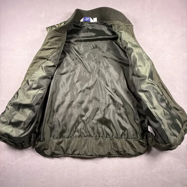 Great Northwest Indigo Leopard Camo Quilted Puffer Vest Green Large Gorpcore - Image 8