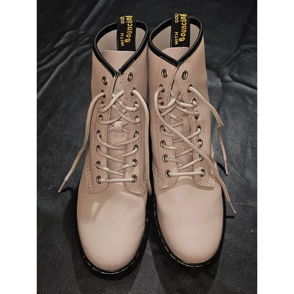 Dr Martens Taupe Zavala Combat Boots Mens 8‎ Womens 9 - Image 3