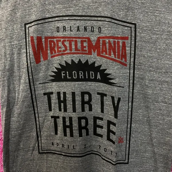 Wrestlemania 33 Orlando Florida 2017 Event Promo WWE Tee M - Image 2