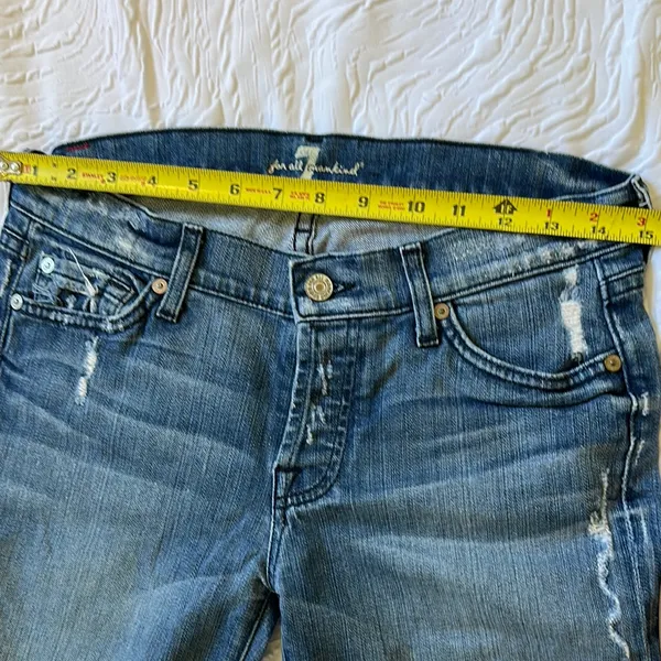 7 for all mankind Distressed Denim Shorts - Image 8