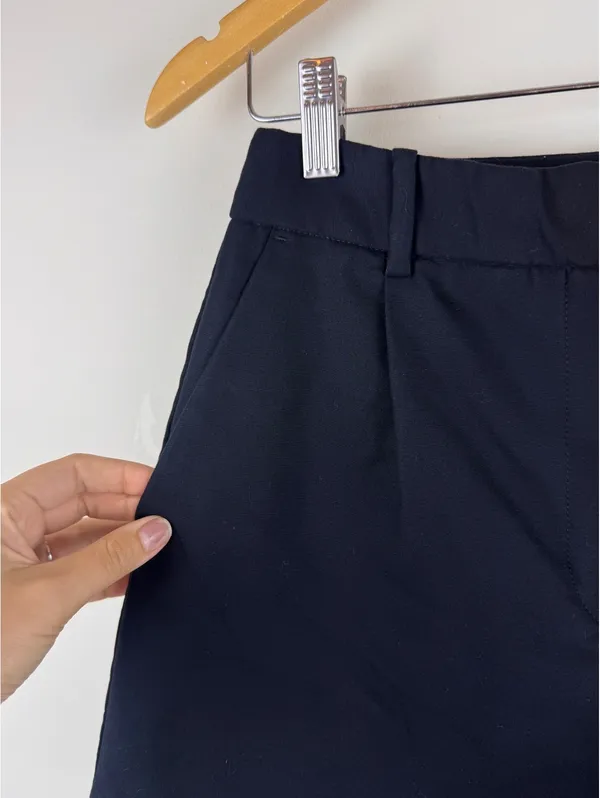 Zara Women’s Black High Waisted Tailored Shorts Size S Minimalist Office Chic - Image 3