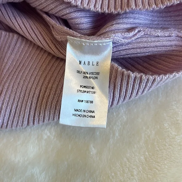Light Purple Knit Short Sleeve Top - Image 4