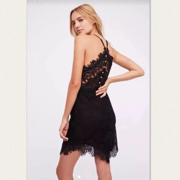 Free People “Shes Got It” Lace Button Back Dress - Image 2
