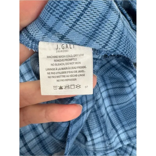 John Galt Blue Plaid Cara Mini Skirt Brandy Melville Preppy‎ Y2K - Image 7