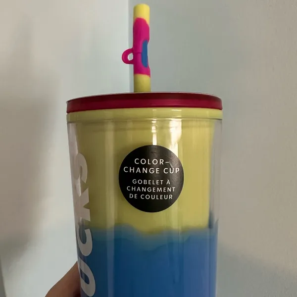 NWT Starbucks Spring 2023 Citrus Color Change Swirl Straw Topper Plastic Tumbler - Image 3