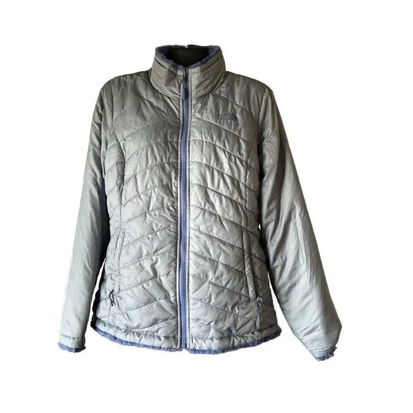 The North Face blue gray mossbud swirl reversible jacket top women’s M - Image 2