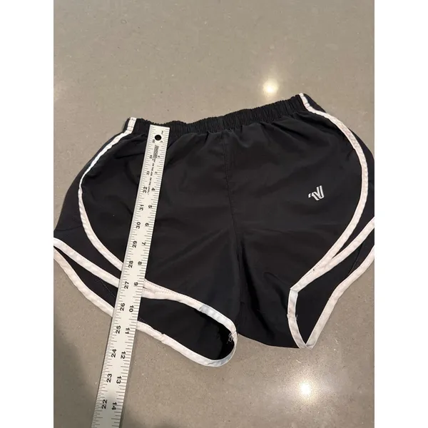 Varsity Spirit Black Athletic Running Shorts White Trim women's medium‎ - Image 2