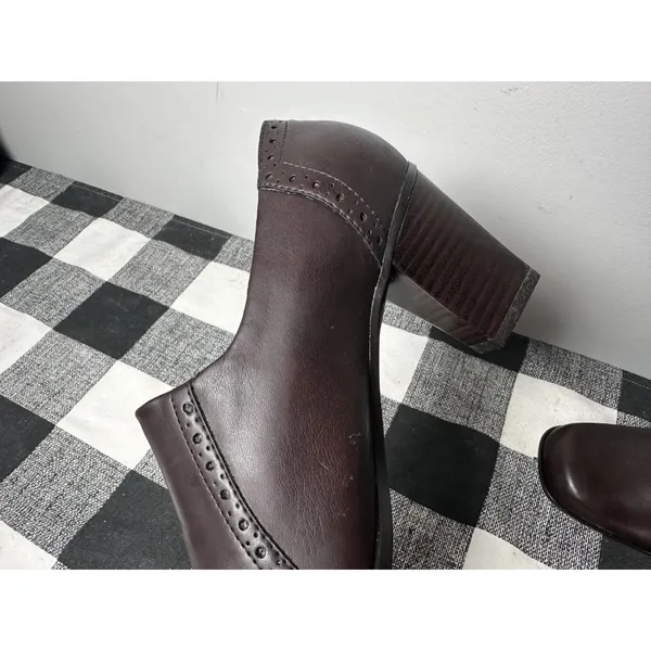New Liz Baker Shoes Womens 8 M Slip On Pumps‎ Brown Heels Rounded Square Toe - Image 11