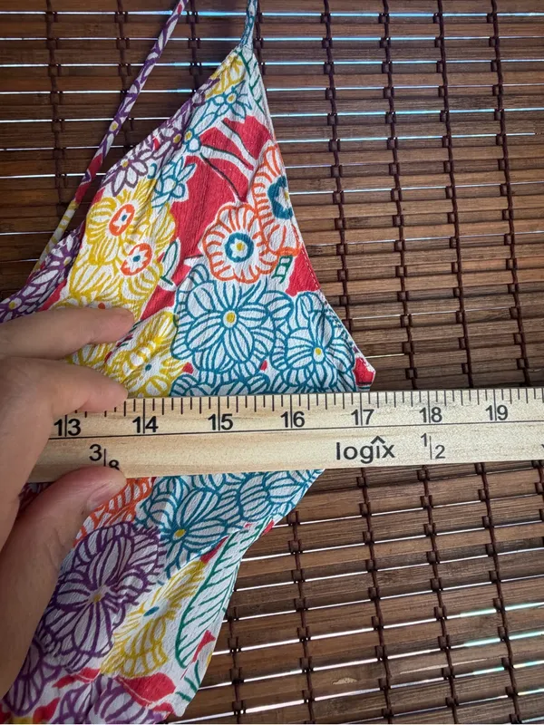 Vintage Floral Boho Handkerchief Hem Midi Dress Medium - Image 4