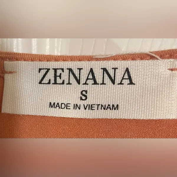 Zenana Outfitters Top Sleeveless EmpireWaist ButterOrange P-P 20” Hi-Lo Hem 27”F 32 1/2”Back NWOT - Image 4