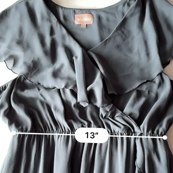 Show Me Your Mumu Dress Women’s Size XL Blue Chiffon Ruffle Bridesmaid Prom - Image 9