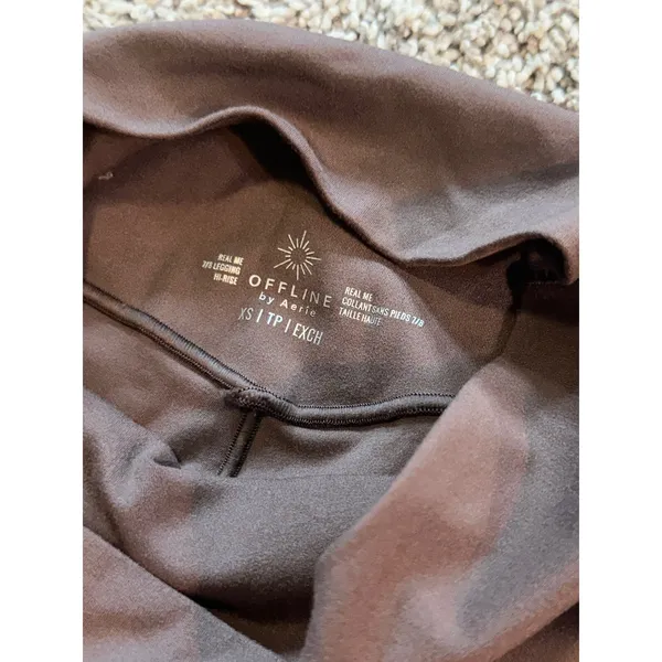 OFFLINE by‎ Aerie Real Me 7/8 Legging High Rise Brown XS Athletic Yoga Pants - Image 3
