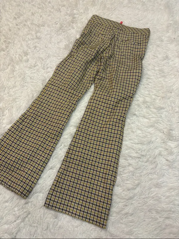 Spanx perfect kick flare in Dijon jacquard plaid ponte pants - Image 2