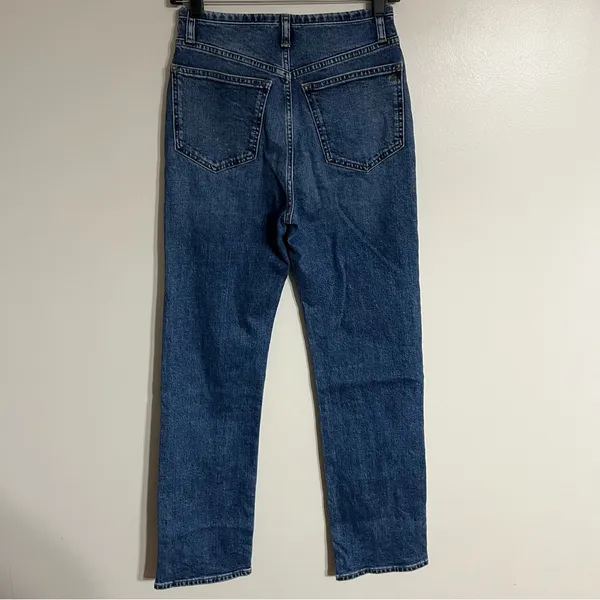 Madewell 90s Straight Leg Jeans‎ High Rise Button Fly Blue Denim Size 24 - Image 15