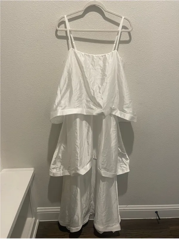 NWOT Show Me Your Mumu Ella Tiered Maxi Dress size XL white ivory satin - Image 6