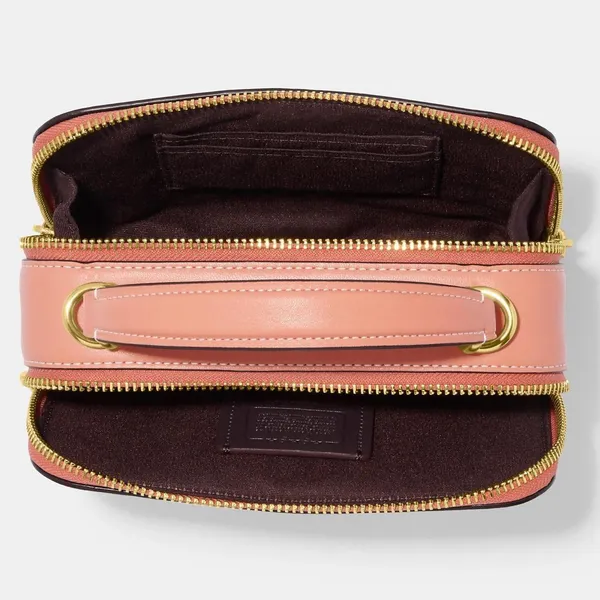 Coach Goldshell Pink Multi Box Crossbody Handbag With Butterflies - Image 2