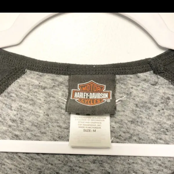 Harley Davidson 3/4 sleeve tee M - Image 4