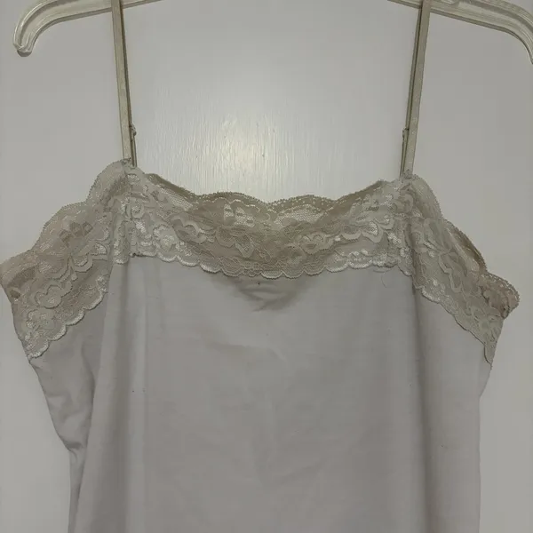 Cato Cami Tank Top with Lace Trim Boho Feminine M Y2K Going Out Spaghetti Strap - Image 5