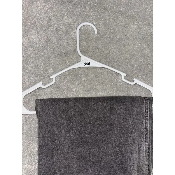 ardene 90s jeans‎ size 09 30x31 high rise gray wash EUC Wide Leg Straight - Image 9