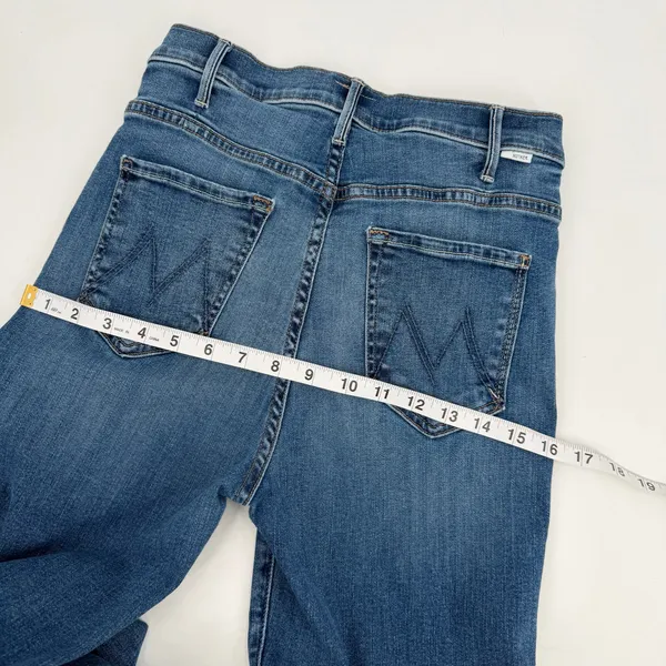 MOTHER Jeans Womens 28 Blue Hustler Ankle Fray Denim Healing Jar 1117-104 - Image 10
