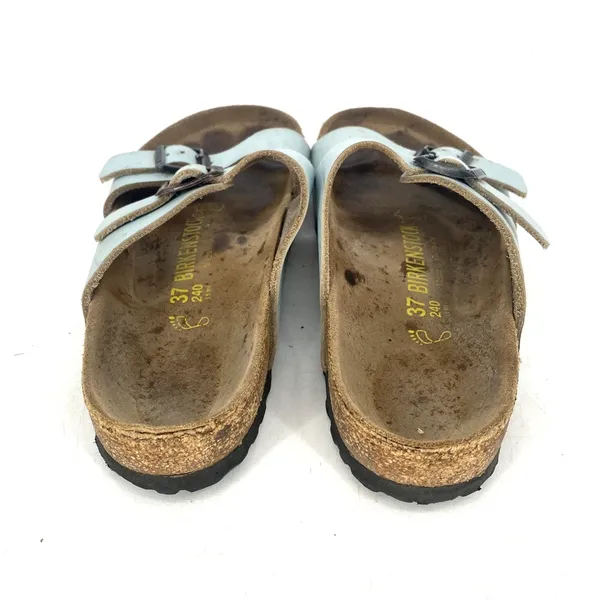 Birkenstock Sydney Light Blue Leather Sandals Womens EU 37 US 6 Regular - Image 2