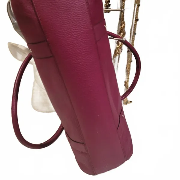 Kate Spade Large Plum Burgundy Leather Nicola Chester Satchel Handbag Purse - Image 4