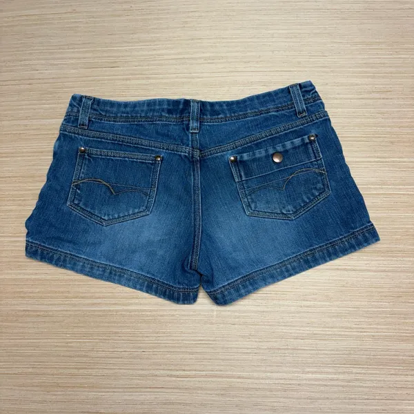 Vintage 90s Y2K American Eagle Denim Jean Shorts Womens 4 Button Fly Low Rise - Image 8