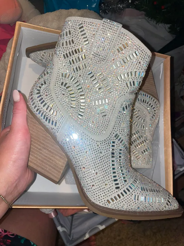 Rhinestone Boots Size 9.5 - Image 2