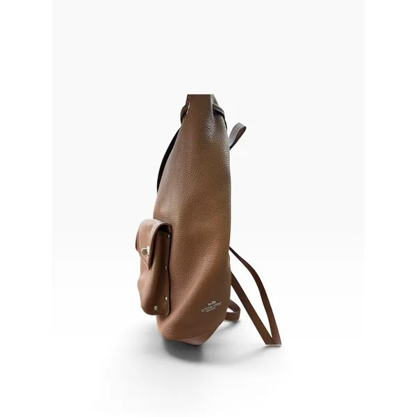 Coach Charlie Backpack Brown Pebbled Leather Turnlock F37582 - Image 5
