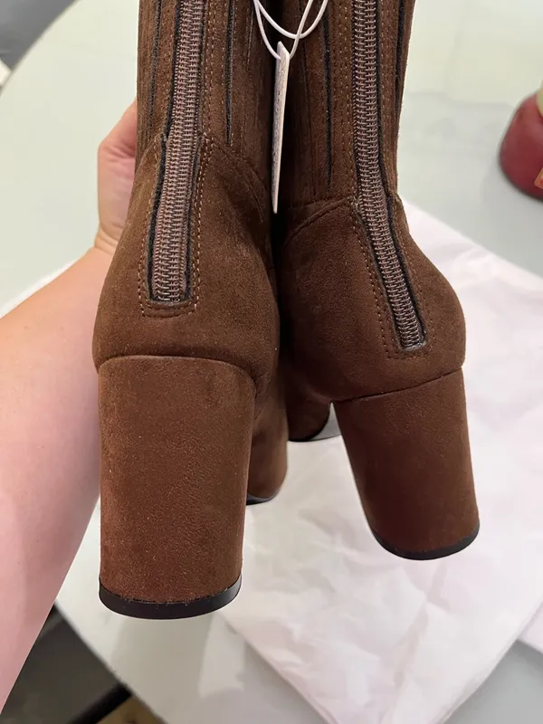 NEW Altar’d State Brown Suede Heeled Booties Size 9 NWT - Image 8
