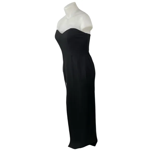 NEW Showpo Oriella Panelled Thigh Split Strapless Bandeau Maxi Bodycon Dress 14 - Image 3