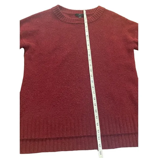 J. Crew‎ wine red womens sweater sz XS merino wool blend - Image 6