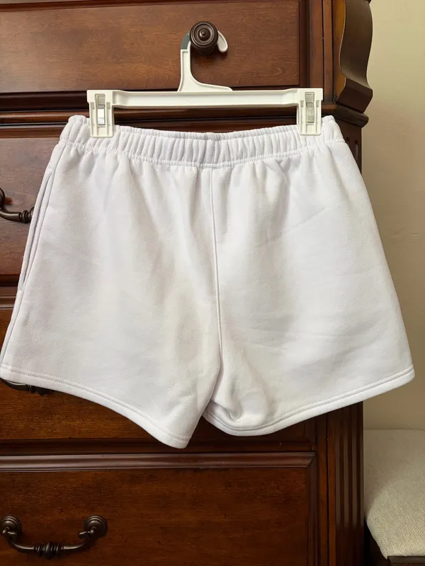 Cotton On white soft sweat shorts - Image 2