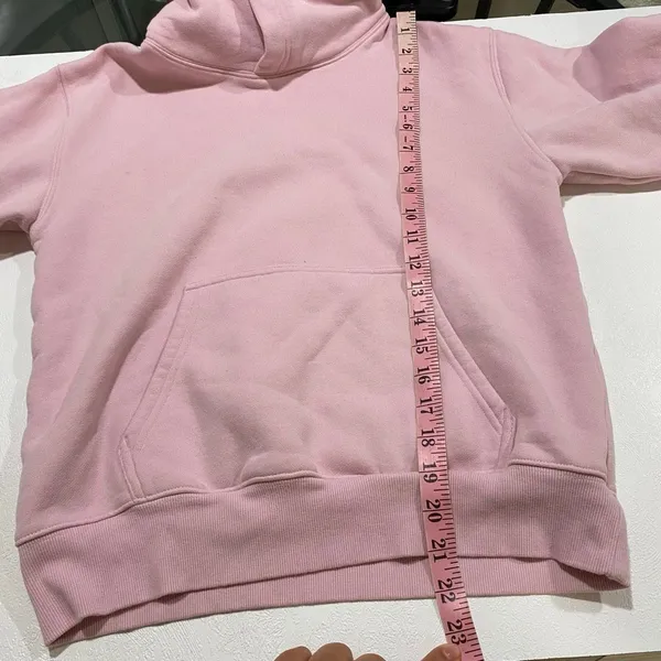 Aritzia Sweatfleece Perfect Hoodie XS Pink Oversized Pullover Cozy - Image 6