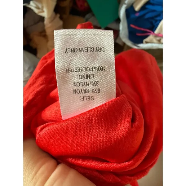 Lulus Red‎ Mini Dress Tie Front Short Sleeve Casual Party Cocktail Women's - Image 4