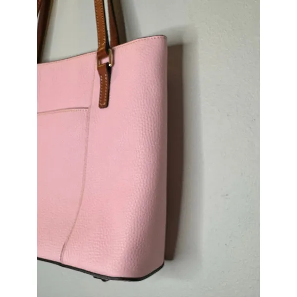 DOONEY & BOURKE Pale Pink Pebbled Leather Lexington Shopper Shoulder Bag - Image 10
